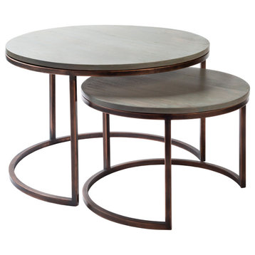 Aaron Modern Handcrafted Nesting Table Set