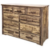 Homestead Collection 9-Drawer Dresser, Stain and Clear Lacquer Finish
