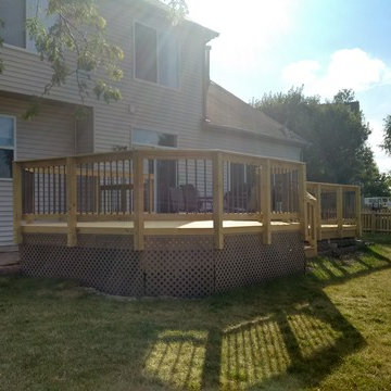 Multi Level Wood Deck in Plainfield, IL