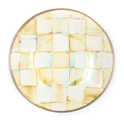 Parchment Check Enamel Saucer | MacKenzie-Childs - Dinnerware