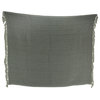 2-Tone Cotton Zig Zag Striped Fringed Throw Blanket, White/Grey