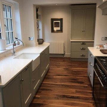 Aesthetically Pleasing, Hand-Painted Stone Green Hand Crafted Kitchen