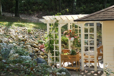 Eclectic backyard patio photo in Grand Rapids