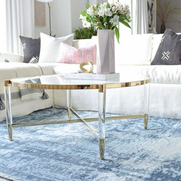 Modern Coffee Tables with Lucite Acrylic Legs