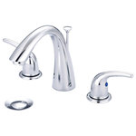 Olympia Faucets - Accent Two Handle Widespread Bathroom Faucet, PVD Brushed Nickel - Olympia makes faucets and fixtures that outperform standard builder-grade quality at unbeatable prices. Builders choose Olympia for ease of installation and long-term reliability. Outstanding customer service and an excellent warranty make Olympia the easy choice for your next project.