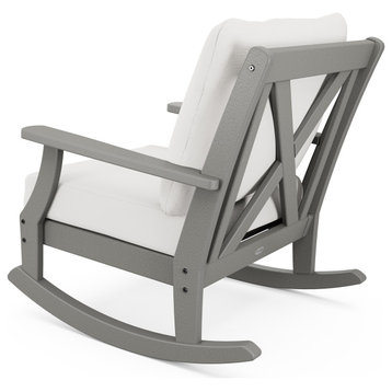 Braxton Deep Seating Rocking Chair, Black/Gray Mist