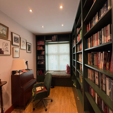 Bespoke Library Wall, Hand-Painted in Green — Ladywell
