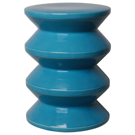 Emissary Accordion Turquoise Garden Stool