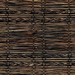 Bali Natural Woven Wood Shades in Arima Ebony - Roman Shades