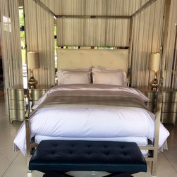 Polished Stainless Steel Canopy Bed - Canopy Beds