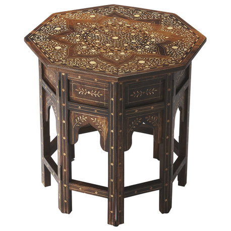 Butler Rashmi Wood and Bone Inlay Accent Table