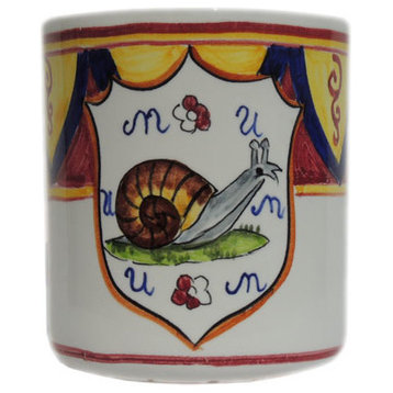 Palio di Siena Contrada, Coffee Mug, Chiocciola, Snail, Italian Ceramics