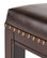 GDF Studio Jaeden Contemporary Studded Backless Stools, Set of 2, Brown Leather