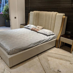 Luxury Designer Bed with Metal Detailing - Products