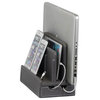 Multi-Device Charging Station & Dock, Gray Leatherette, Without Power Supply