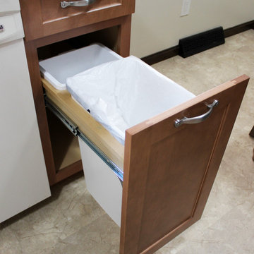 Waypoint Maple Spice Cabinets with Eternia Quartz Claremont Countertops
