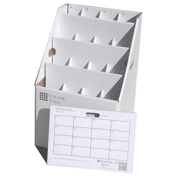 AOS SlantFile Roll File Storage With 16, 4"x4" Compartments