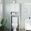 vidaXL Over-the-Toilet Storage Bathroom Space Saver BERG White Solid Wood