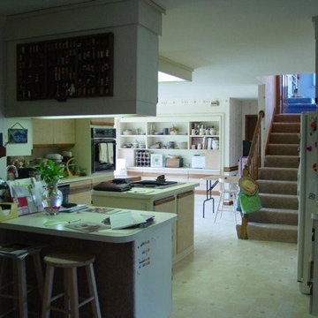 Outdated contemporary kitchen gets a 'Traditional' redesign