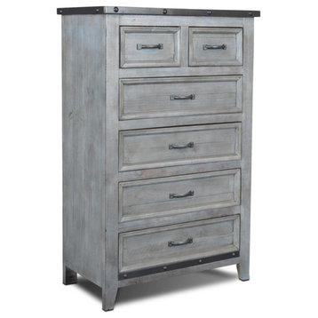 Bandit Grey Chest of Drawers, 35.75x17.5x56