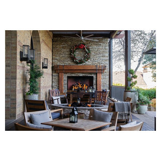 Four Seasons Dallas Custom Open Outdoor Gas Fireplace - Southwestern ...