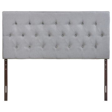 Modway Clique King Upholstered Linen Fabric Headboard in Sky Gray