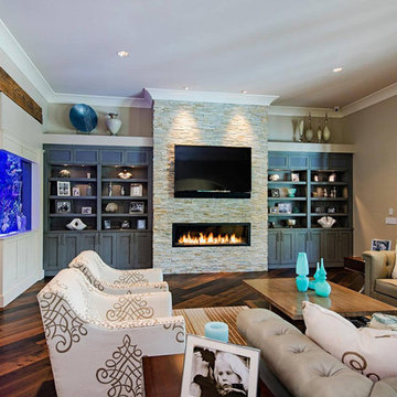 Contemporary Residential Home w/ Integrated Aquarium