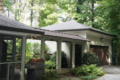 This is an example of a traditional porch design in Atlanta.