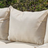GDF Studio 7-Piece Prado Outdoor Sectional Sofa With Beige Cushions Set
