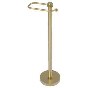 European Style Toilet Tissue Stand, Satin Brass