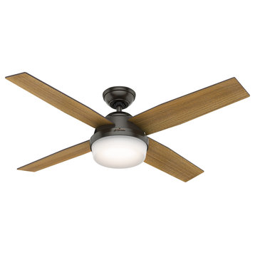 Hunter Fan Company 52" Dempsey Noble Bronze Ceiling Fan With Light/Remote