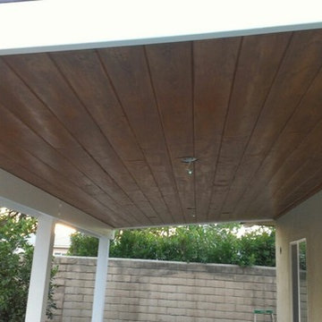 Back yard dry tolerant landscape. garage conversion