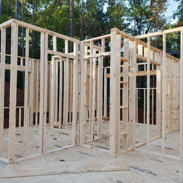 Wall framing continues