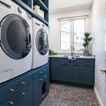 Colorful Laundry Room