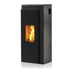 Po&ecirc;le &agrave; granul&eacute;s - Rika "KAPO" - Corps noir et ardoise noire - Freestanding Stoves