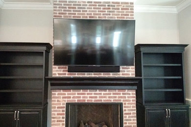 In-door fireplace Tv mount 75"