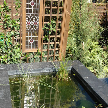 Timber screening with Victorian Window panels