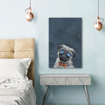 "Detective Pug" Painting Print on Wrapped Canvas