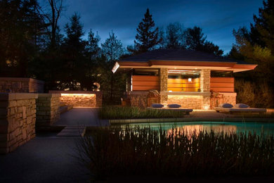 Example of a minimalist pool design in Detroit