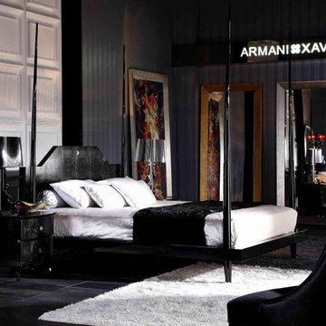 A&X Gothic Crocodile Lacquer Four Poster Bed - $2338.87