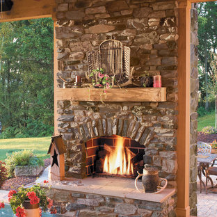 Rustic Stone Fireplace Houzz