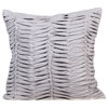 Textured Pintucks 26"x26" Suede Fabric Grey Euro Shams Covers, Grey Wind Folds