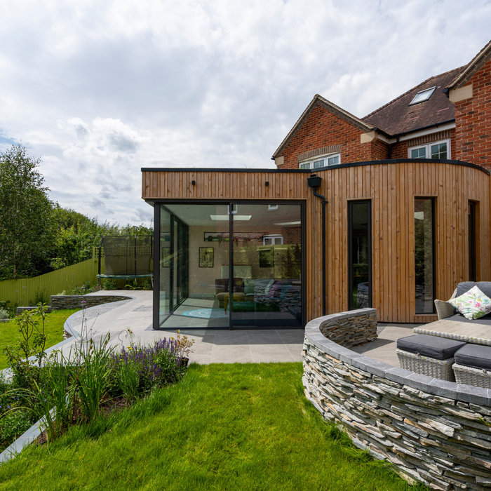 Contemporary Kitchen and Garden Room Room Extension