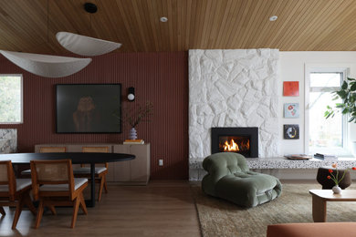 Example of a trendy living room design in Vancouver