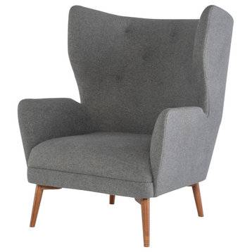 Klara Shale Gray Fabric Single Seat Sofa