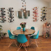 Vino Series Stemware Racks, Wine Glass Storage Rack, Drywall Mounting, Golden Bronze