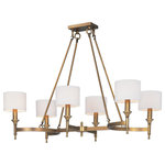 Maxim Lighting International - Fairmont 6-Light Chandelier, Natural Aged Brass - Shed some light on your next family gathering with the Fairmont Chandelier. This 6-light chandelier is beautifully finished in polished nickel and will match almost any existing decor. Hang the Fairmont Chandelier over your dining table for a classic look, or in your entryway to welcome guests to your home.