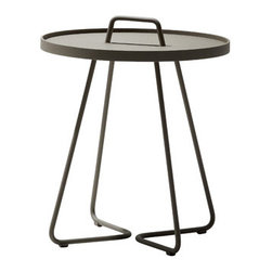 Cane-line On-the-Move Side Table Taupe - Outdoor Side Tables