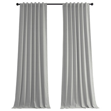 Lounge Embossed Velvet Curtains, Darkening Curtain Rod Pocket Single Panel