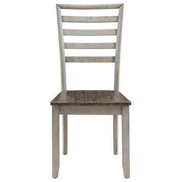 Abacus Two-tone Smokey Alabaster and Brown Side Chair